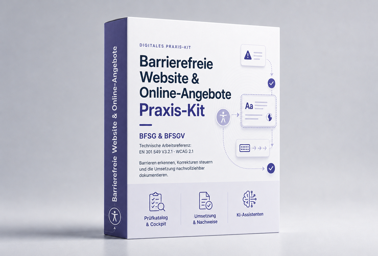 Produktvorschau Barrierefreie Website & Online-Angebote Praxis-Kit