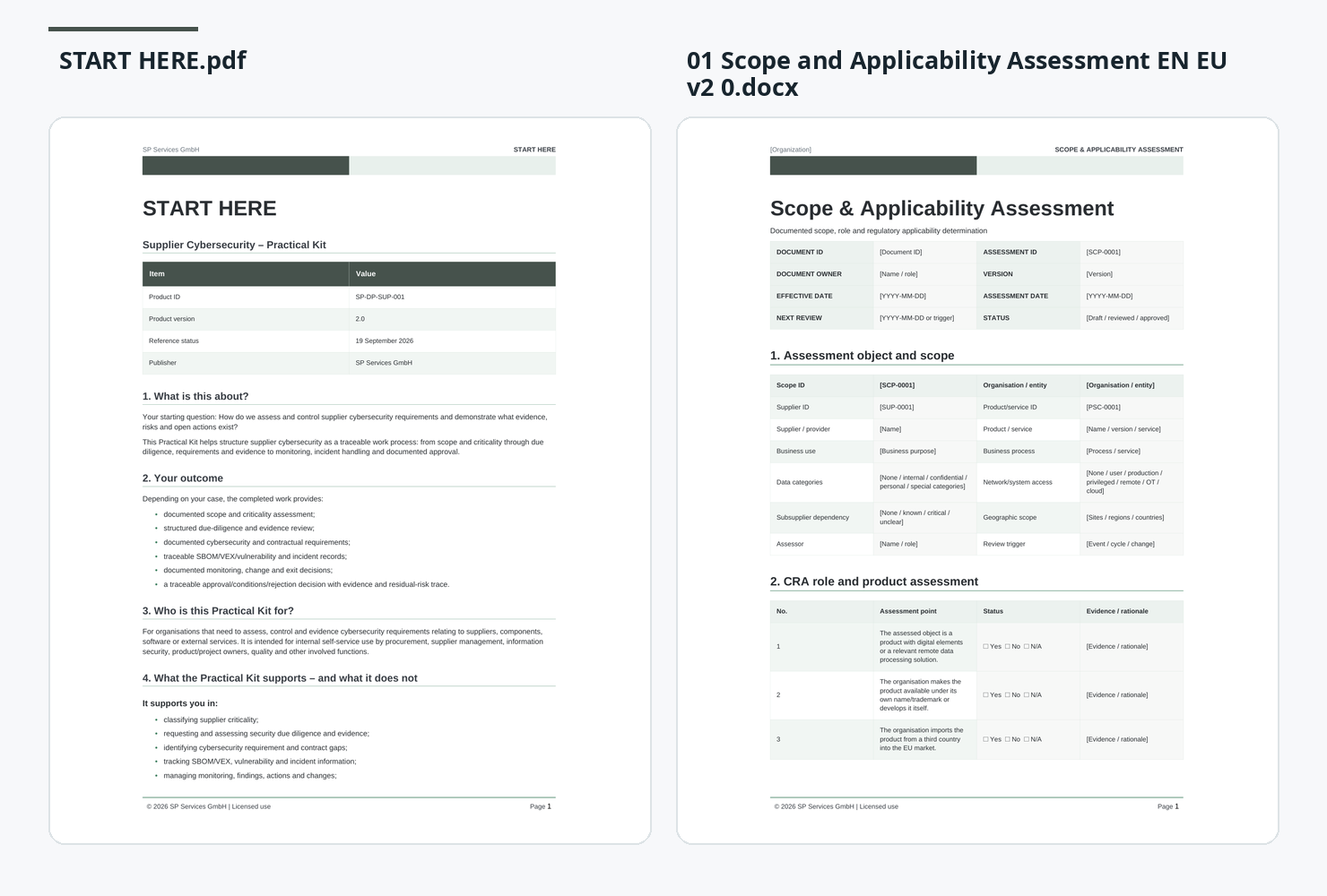 Scope assessment preview